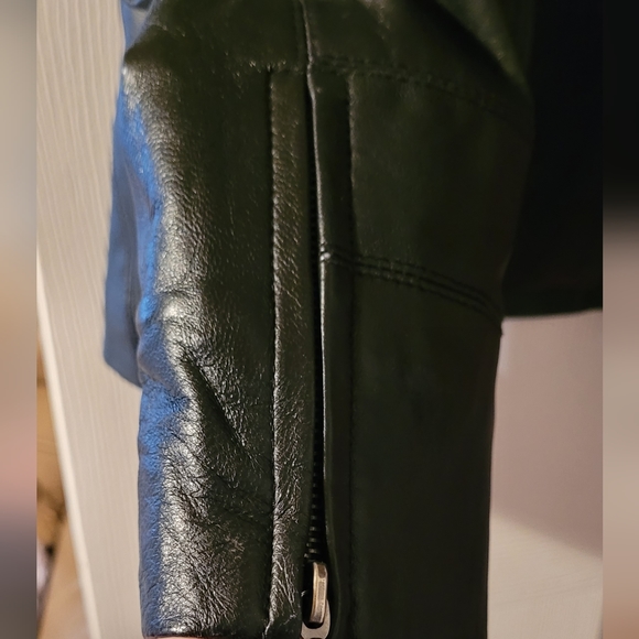 LEATHER JACKET, PAMELA MCCOY, BLACK - Picture 6 of 7